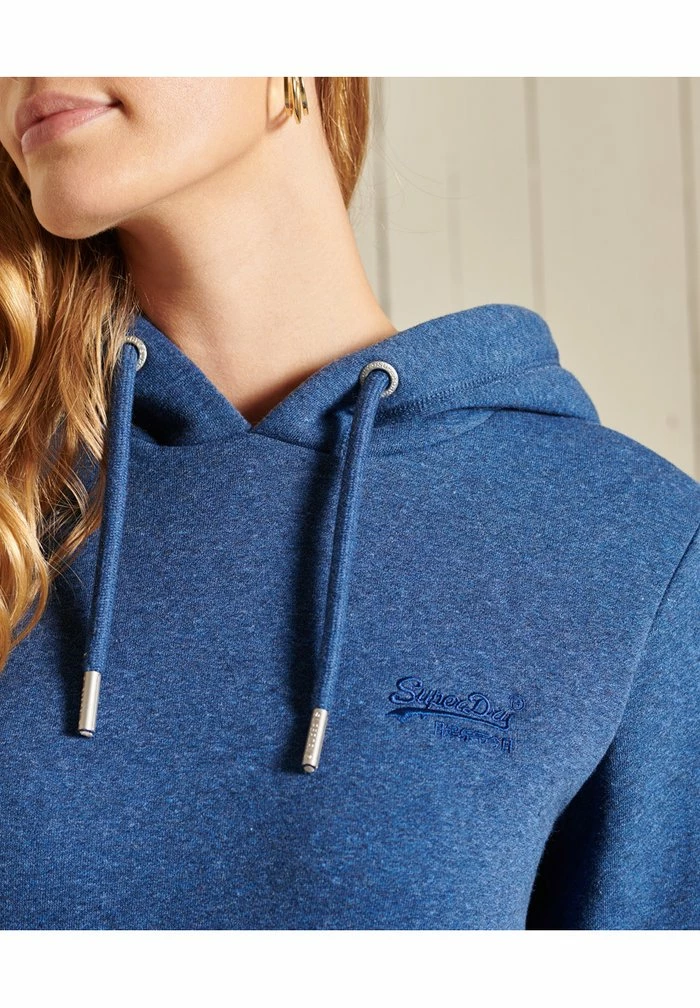 Superdry VINTAGE LOGO EMBROIDERED - Hoodie - Bright Blue Marl 3 Superdry VINTAGE LOGO EMBROIDERED - Hoodie - Bright Blue Marl - Image 3