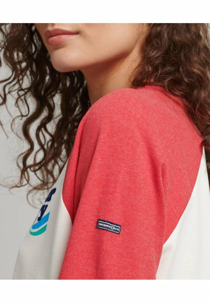 Superdry VINTAGE COOPER NOSTALGIA - Long Sleeved Top - Red 3 Superdry VINTAGE COOPER NOSTALGIA - Long Sleeved Top - Red - Image 3