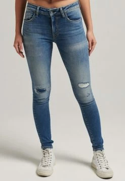 Superdry VINTAGE MID RISE SKINNY - Jeans Skinny Fit - Prince Mid Blue