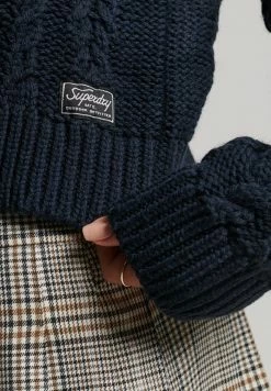 Superdry VINTAGE HIGH NECK - Jumper - Eclipse Navy -Superdry Shop e9cef3dada3a47a2a22dc9465b053421