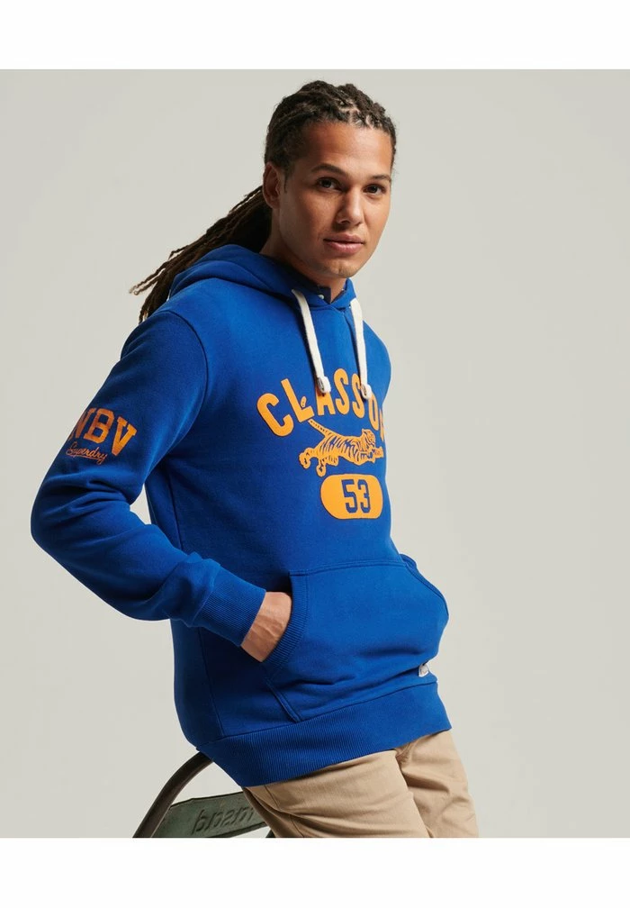 Superdry VINTAGE ATHLETIC - Hoodie - Regal Blue 2 Superdry VINTAGE ATHLETIC - Hoodie - Regal Blue - Image 2