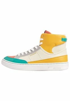 Superdry BASKET LUX - High-top Trainers - Mustard Grey Teal