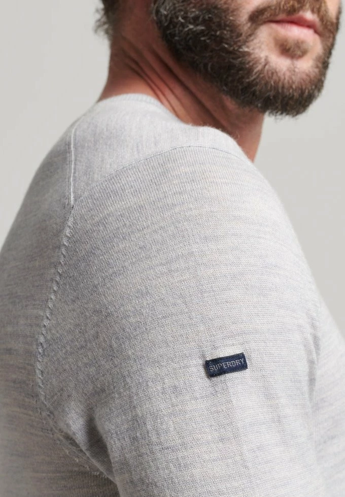 Superdry MERINO - Jumper - Mid Marl 2 Superdry MERINO - Jumper - Mid Marl - Image 2