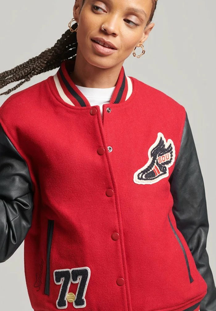 Superdry VARSITY - Bomber Jacket - Red 1 Superdry VARSITY - Bomber Jacket - Red