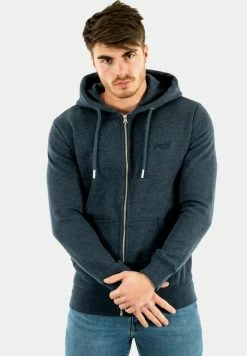 Superdry Zip-up Sweatshirt - Bleu