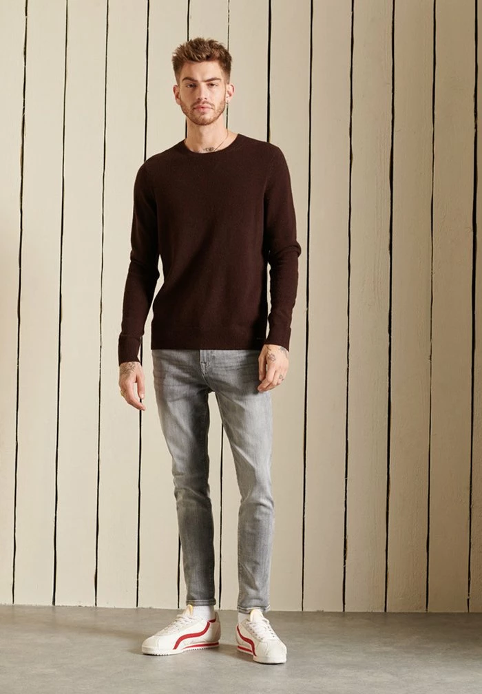 Superdry LIGHTWEIGHT - Jumper - Bark 1 Superdry LIGHTWEIGHT - Jumper - Bark