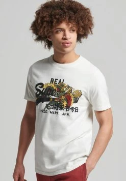 SUPERDRY VINTAGE - Print T-shirt - Ecru