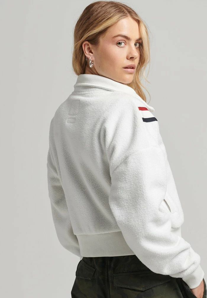 Superdry VINTAGE CHEVRON POLAR - Fleece Jacket - Ecru 2 Superdry VINTAGE CHEVRON POLAR - Fleece Jacket - Ecru - Image 2