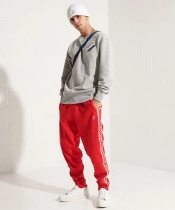 Superdry CODE LOGO APPLIQUE CREW - Sweatshirt - Grey Marl