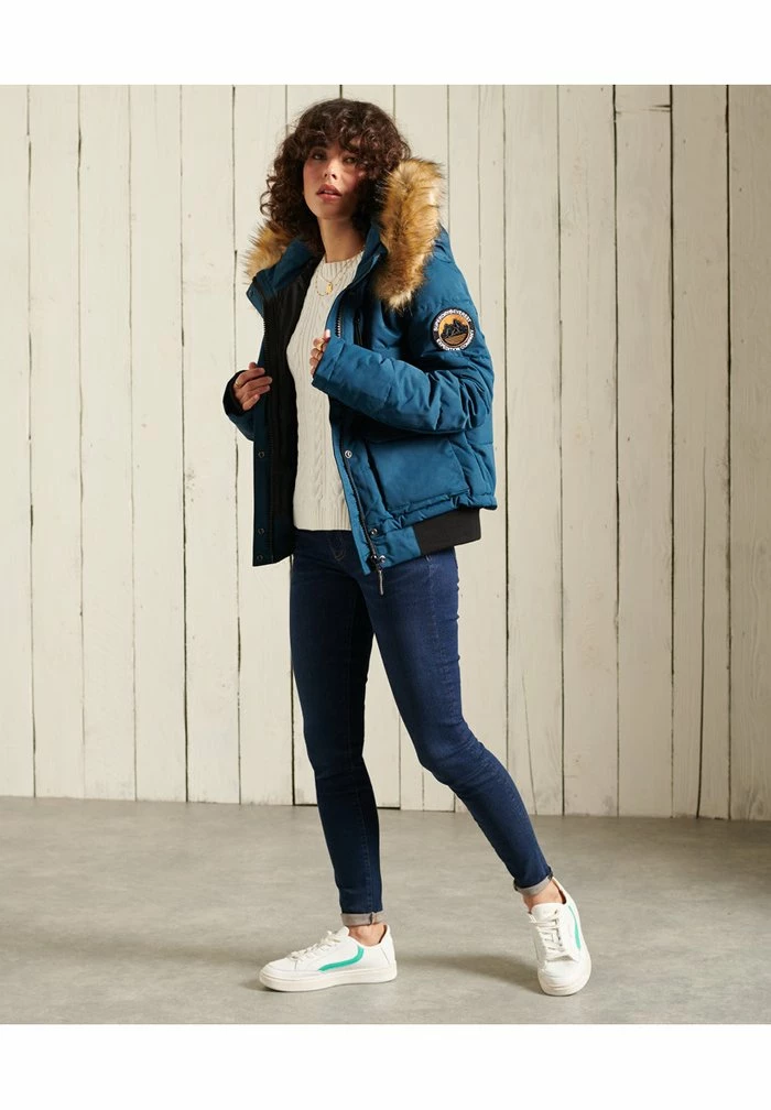 Superdry EVEREST - Winter Jacket - Ocean Blue 1 Superdry EVEREST - Winter Jacket - Ocean Blue