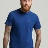 Superdry STUDIOS POCKET - Basic T-shirt - Pilot Mid Blue