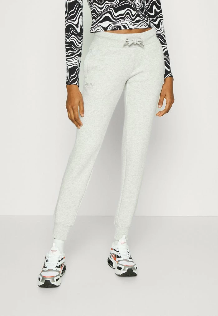 Superdry VINTAGE LOGO - Tracksuit Bottoms - Glacier Grey Marl 1 Superdry VINTAGE LOGO - Tracksuit Bottoms - Glacier Grey Marl