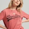 Superdry VINTAGE BOROUGH - Print T-shirt - Expedition Red