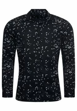 Superdry STUDIOS OVERSIZED AOP LONG SLEEVE - Button-down Blouse - Black Geo -Superdry Shop ee4f04e7352448459e559b76fc331f10