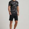 Superdry SPORT RUN SHORT - Print T-shirt - Brush Camo Dark