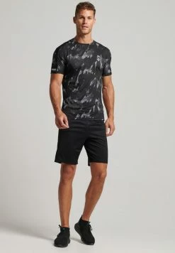 Superdry SPORT RUN SHORT - Print T-shirt - Brush Camo Dark