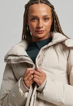 Superdry LONGLINE - Winter Coat - Chateau Gray -Superdry Shop ee5c3efaecac4409a31aba51f3eca28a