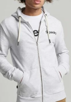 Superdry VINTAGE CORE LOGO CLASSIC - Zip-up Sweatshirt - Ice Marl