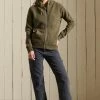 Superdry VINTAGE LOGO EMBROIDERED - Zip-up Sweatshirt - Olive Marl