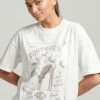 Superdry VINTAGE CELESTIAL - Print T-shirt - Off White