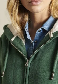 Superdry BORG LINED - Zip-up Sweatshirt - Green -Superdry Shop ef65e340f9ff43fda891a9d8454b8575