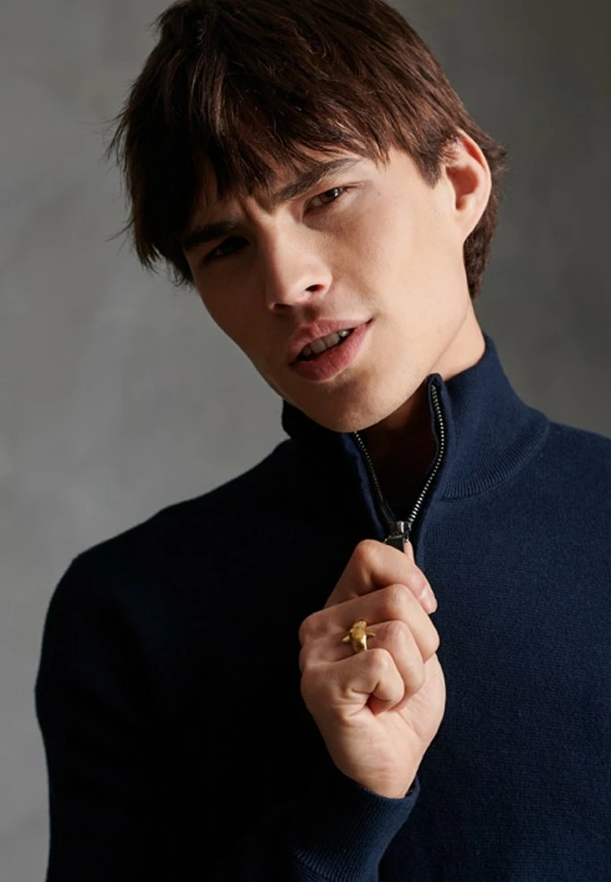 SUPERDRY ORANGE LABEL COTTON HENLEY JUMPER - Jumper - Classic Navy 4 SUPERDRY ORANGE LABEL COTTON HENLEY JUMPER - Jumper - Classic Navy - Image 4