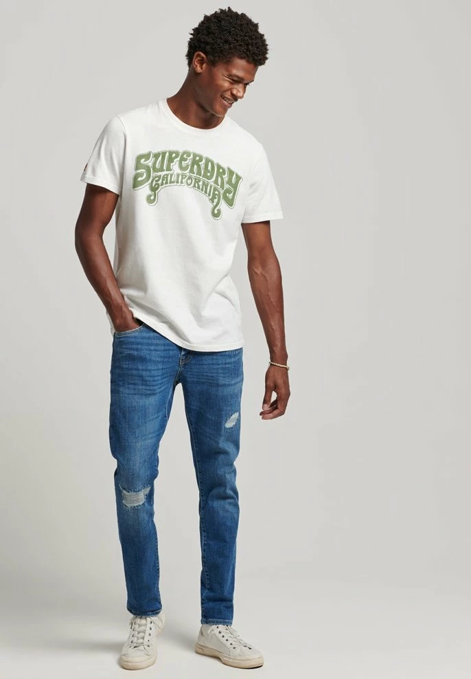 Superdry Slim Fit Jeans - Stanton Bright Blue Rip 2 Superdry Slim Fit Jeans - Stanton Bright Blue Rip - Image 2