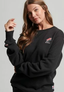 Superdry CODE ESSENTIAL LOOSE CREW - Sweatshirt - Black