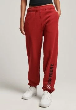 Superdry BOYFRIEND - Tracksuit Bottoms - Merlot