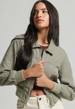 Superdry INDIE CLUB - Denim Jacket - Soft Sage