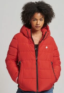 Superdry HOODED SPIRIT SPORTS PUFFER - Winter Jacket - Bright Red