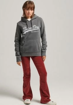 Superdry VINTAGE LOGO BOROUGH - Hoodie - Jet Black