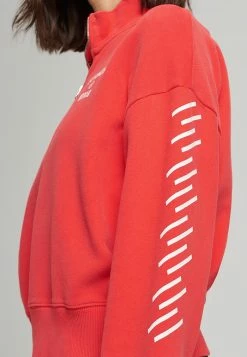 Superdry CODE CORE HALF ZIP - Sweatshirt - Hyper Fire Coral