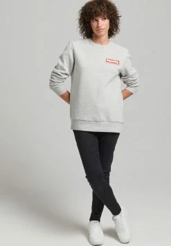 Superdry TRADE TAB BOXED - Sweatshirt - Light Grey Marl