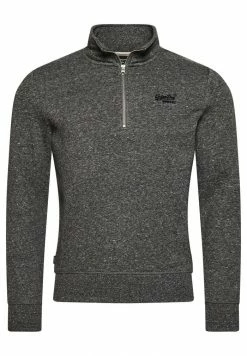 Superdry VINTAGE LOGO - Fleece Jumper - Dark Charcoal Jaspe -Superdry Shop f1fb45295e05407f97f80a97c3553a8b