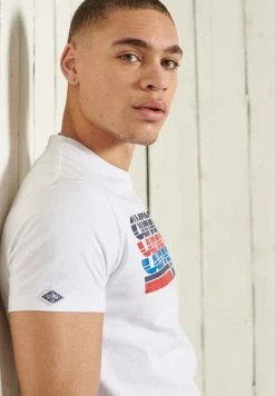 Superdry CALI SURF GRAPHIC - Print T-shirt - Optic -Superdry Shop f25f3d81d0b1447ea5006687bc6cf52c