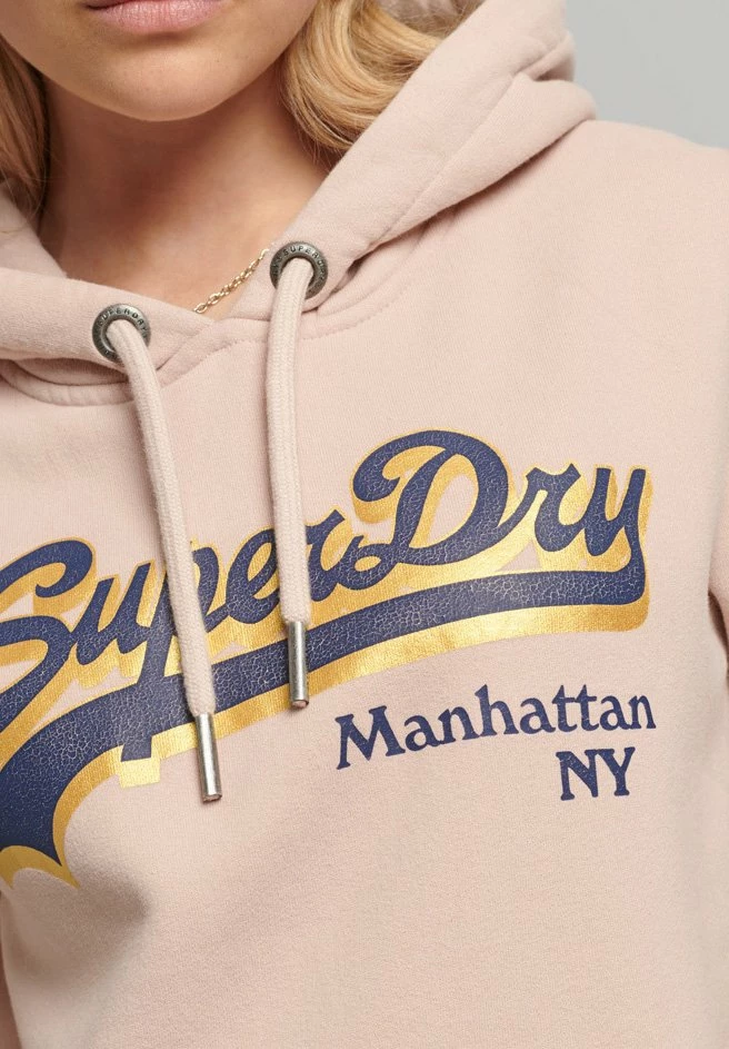 Superdry VINTAGE LOGO BOROUGH - Hoodie - Rose Dust 2 Superdry VINTAGE LOGO BOROUGH - Hoodie - Rose Dust - Image 2