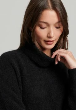 Superdry ROLL NECK - Jumper Dress - Black -Superdry Shop f397085fe63f4059b9f322c402c76cda