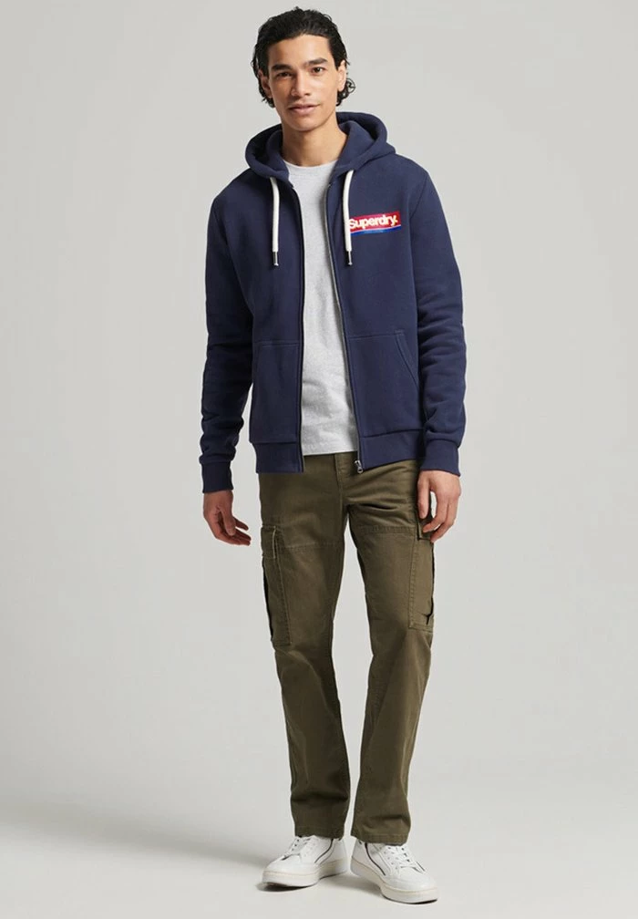 Superdry VINTAGE CORE LOGO SEASONAL - Zip-up Sweatshirt - Atlantic Navy 1 Superdry VINTAGE CORE LOGO SEASONAL - Zip-up Sweatshirt - Atlantic Navy