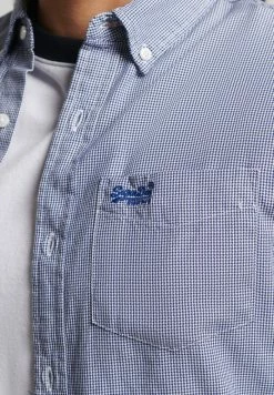 Superdry CLASSIC UNIVERSITY OXFORD - Shirt - Broken Gingham Blue -Superdry Shop f3b6e4707f0448e68d54e211e42082cf
