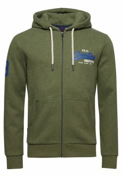 Superdry CLASSIC GRAPHIC LOGO - Zip-up Sweatshirt - Thrift Olive Marl -Superdry Shop f3d179be9fe743d884dee8ff9b9f4637