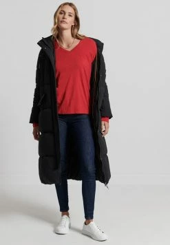 Superdry LONG SLEEVE POCKET - Long Sleeved Top - Rouge Red
