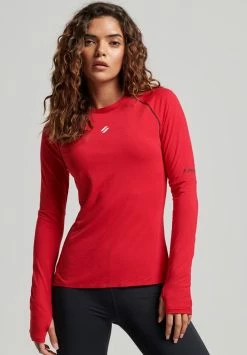 Superdry Long Sleeved Top - Carmine Red