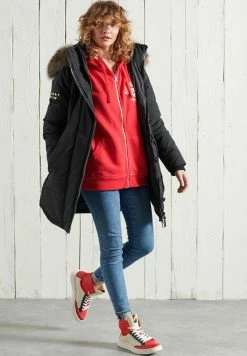 Superdry Winter Coat - Black/gold