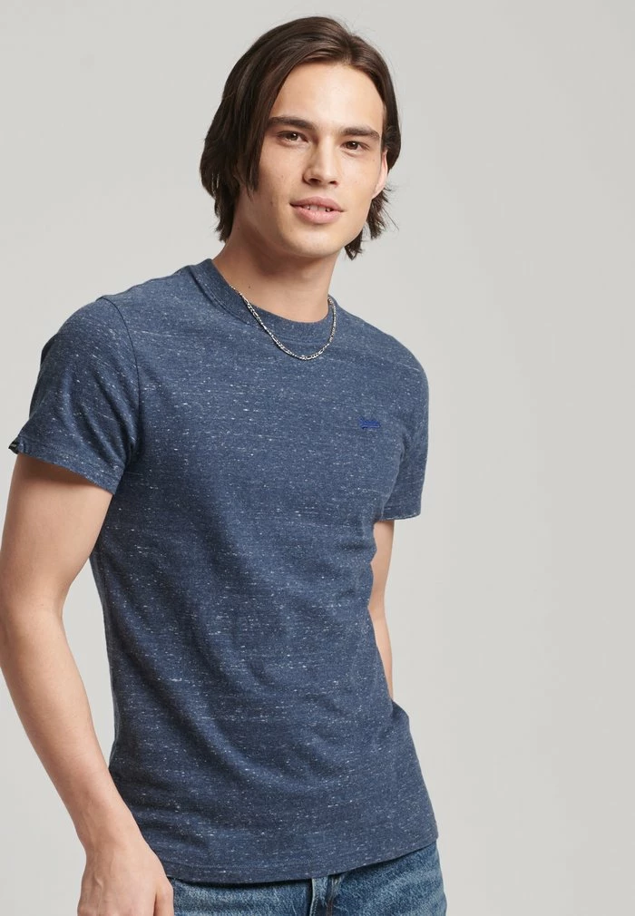 Superdry Basic T-shirt - Creek Navy Heather 1 Superdry Basic T-shirt - Creek Navy Heather