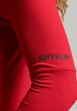 Superdry Long Sleeved Top - Carmine Red -Superdry Shop f5229fbbbc1b4025b7605bde42e8d03b