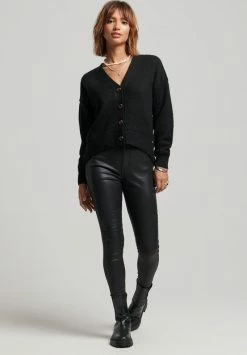 Superdry V NECK - Cardigan - Black -Superdry Shop f566ec1639f3476d993f9338150a8343