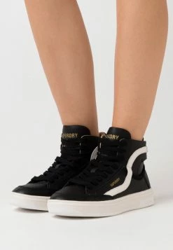Superdry BASKET LUX - High-top Trainers - Black/white