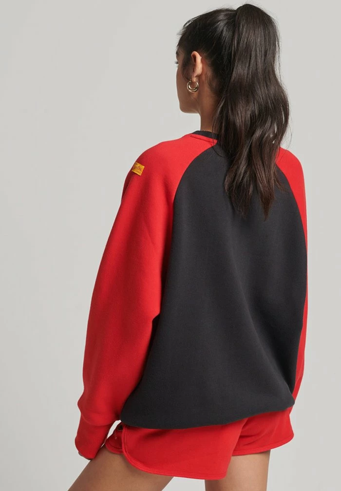 Superdry VINTAGE COLLEGIATE RAGLAN - Sweatshirt - Black 1 Superdry VINTAGE COLLEGIATE RAGLAN - Sweatshirt - Black