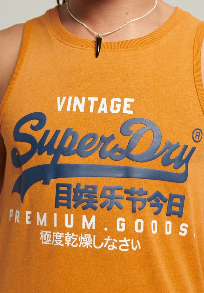 Superdry VINTAGE LOGO CLASSIC - Top - Thrift Gold Marl 2 Superdry VINTAGE LOGO CLASSIC - Top - Thrift Gold Marl - Image 2